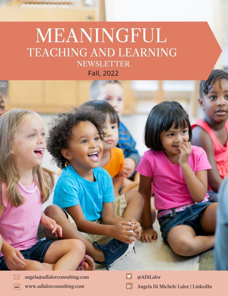 Cover for September 2022 Meaningful Teaching and Learning Newsletter with smiling children